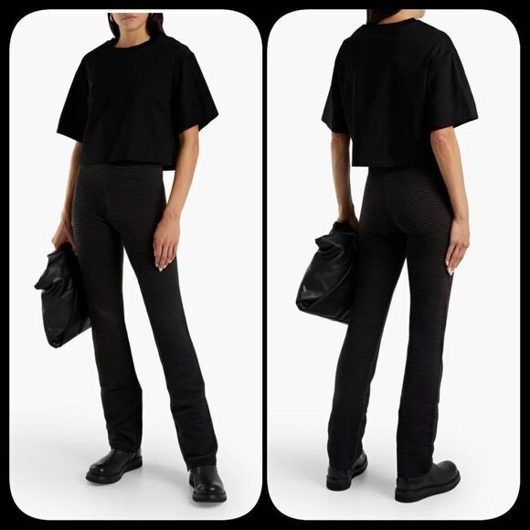 Good American Ribbed cotton bootcut pants Size 3 or Large - Picture 1 of 10